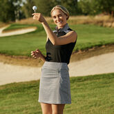 Irregular Check Collection: Salma Sleeveless Polo Shirt